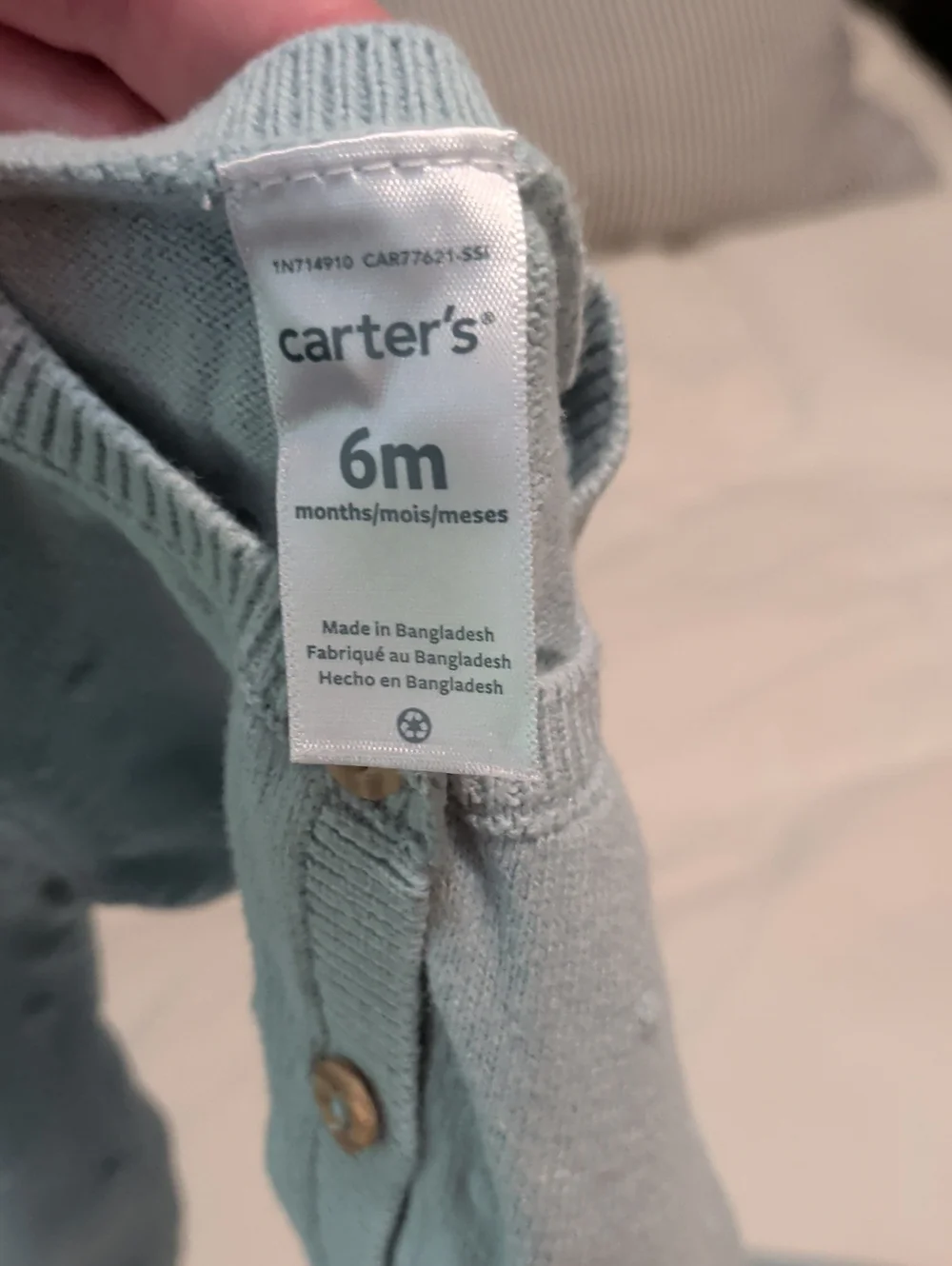 Carter's Light Blue Knit Cardigan & Leggings Set